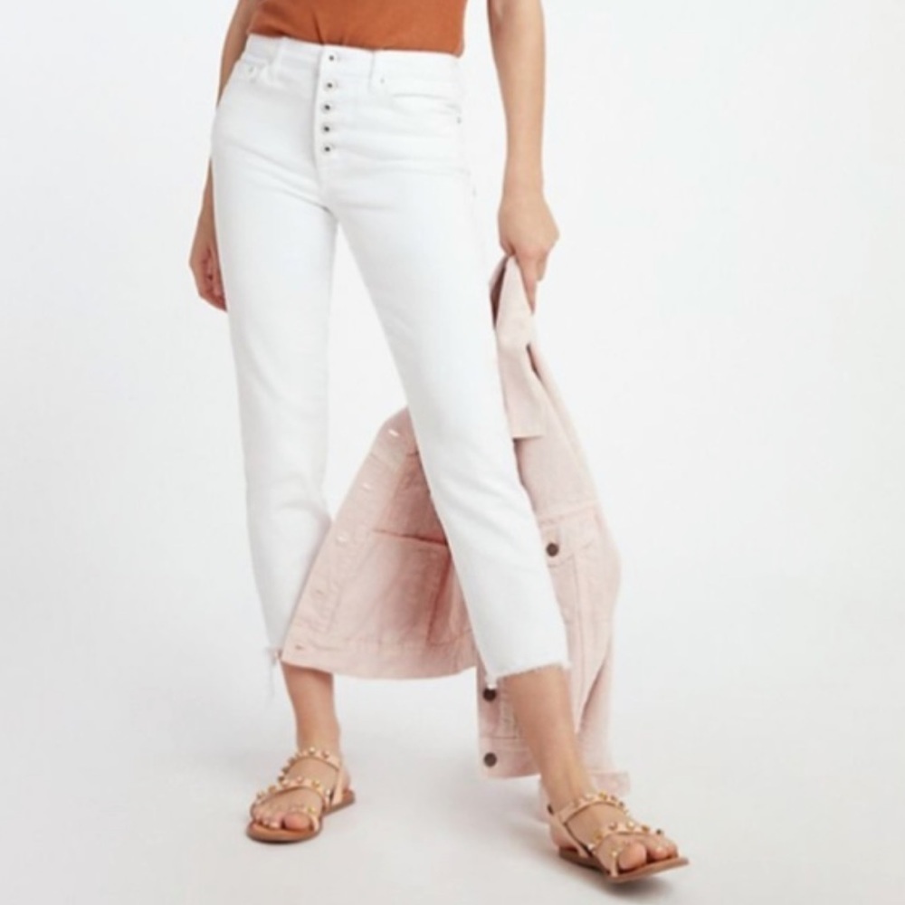 Ella Moss High-Rise Slim Straight Crop The Retro